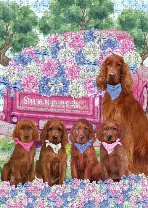 Irish Setter Jigsaw Puzzle: Interlocking Puzzles Games for Adult, Explore a Variety of Custom Designs, Personalized, Pet and Dog Lovers Gift