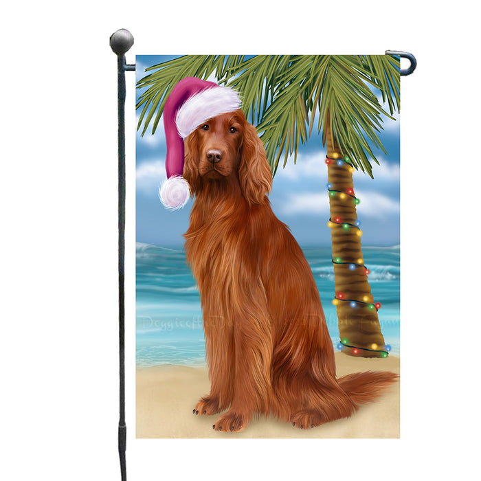 Christmas Summertime Beach Irish Red Setter Dog Garden Flags Outdoor Decor for Homes and Gardens Double Sided Garden Yard Spring Decorative Vertical Home Flags Garden Porch Lawn Flag for Decorations GFLG68982