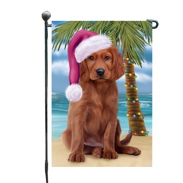 Christmas Summertime Beach Irish Red Setter Dog Garden Flags Outdoor Decor for Homes and Gardens Double Sided Garden Yard Spring Decorative Vertical Home Flags Garden Porch Lawn Flag for Decorations GFLG68983