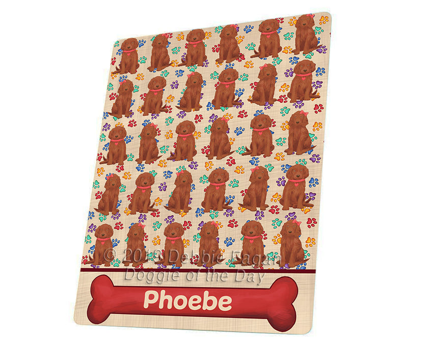 Rainbow Paw Print Irish Red Setter Dogs Blanket BLNKT136020