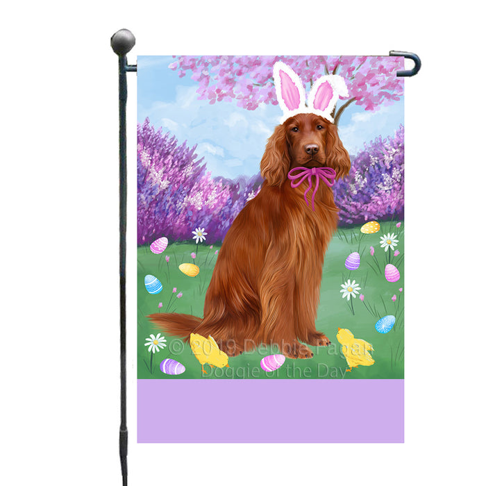 Personalized Easter Holiday Irish Red Setter Dog Custom Garden Flags GFLG-DOTD-A58892