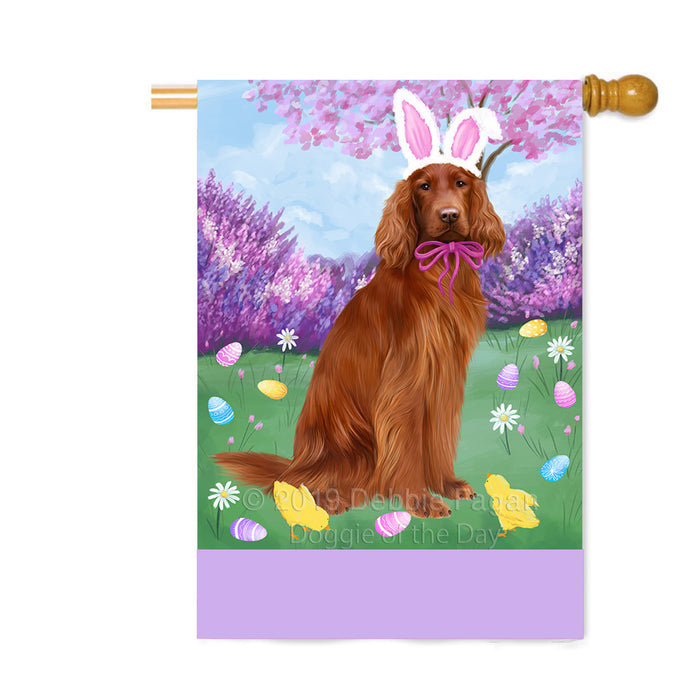 Personalized Easter Holiday Irish Red Setter Dog Custom House Flag FLG-DOTD-A58948
