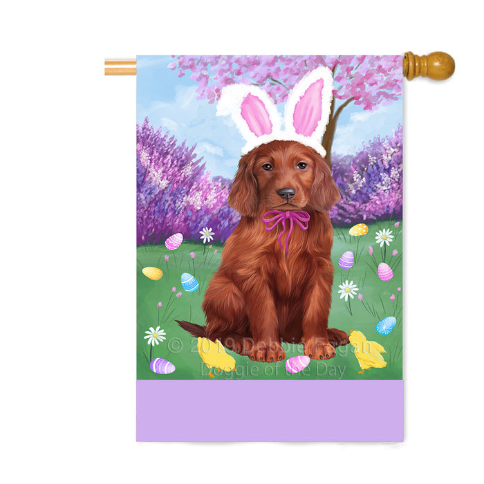 Personalized Easter Holiday Irish Red Setter Dog Custom House Flag FLG-DOTD-A58950