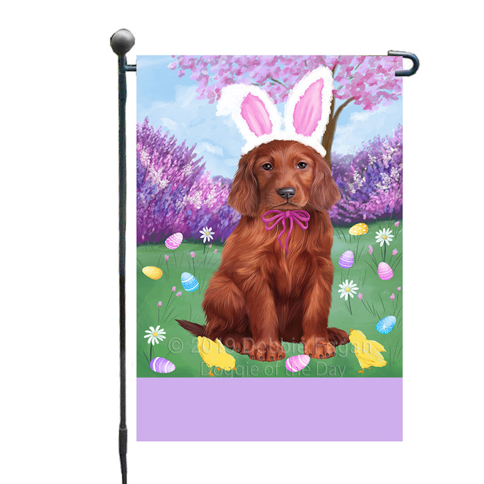 Personalized Easter Holiday Irish Red Setter Dog Custom Garden Flags GFLG-DOTD-A58894