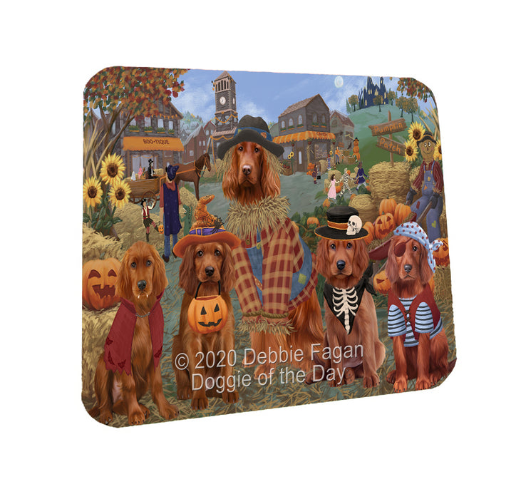 Halloween 'Round Town Irish Red Setter Dogs Coasters Set of 4 CSTA57944
