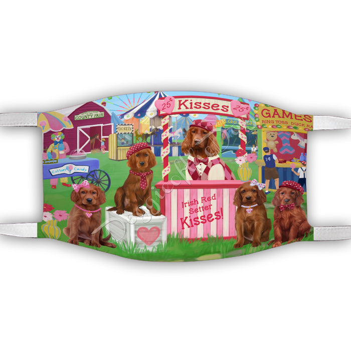 Carnival Kissing Booth Irish Red Setter Dogs Face Mask FM48054