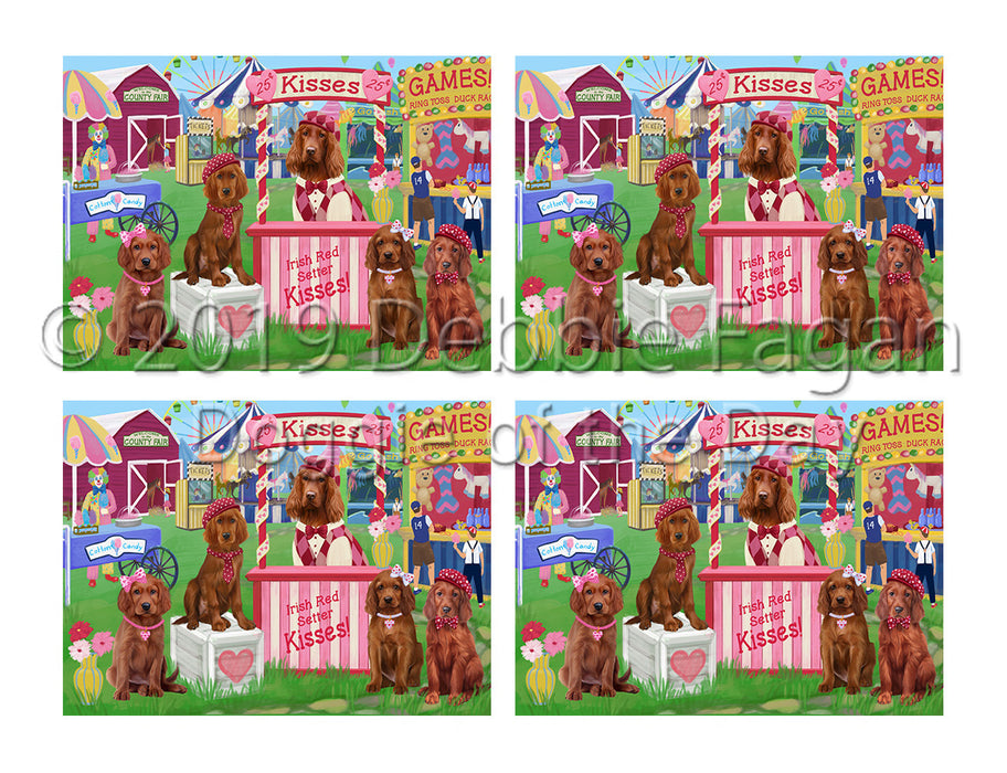 Carnival Kissing Booth Irish Red Setter Dogs Placemat