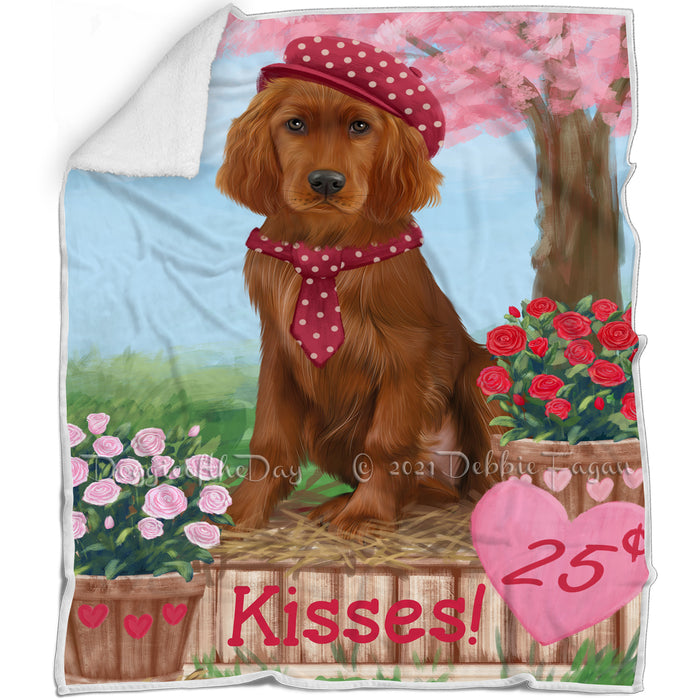 Rosie 25 Cent Kisses Irish Red Setter Dog Blanket BLNKT122439