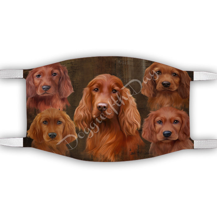 Rustic Irish Red Setter Dogs Face Mask FM50063