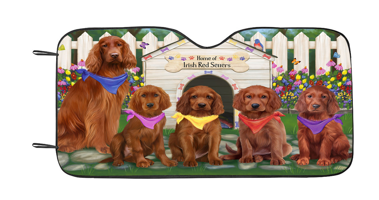Spring Dog House Irish Red Setter Dogs Car Sun Shade