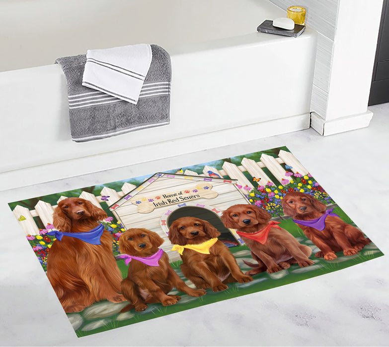 Spring Dog House Irish Red Setter Dogs Bath Mat