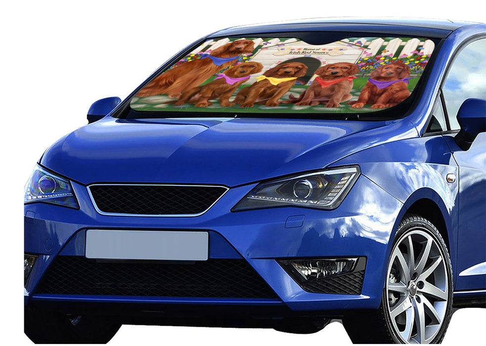 Spring Dog House Irish Red Setter Dogs Car Sun Shade