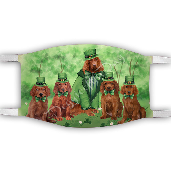 St. Patricks Day Irish Irish Red Setter Dogs Face Mask FM50160