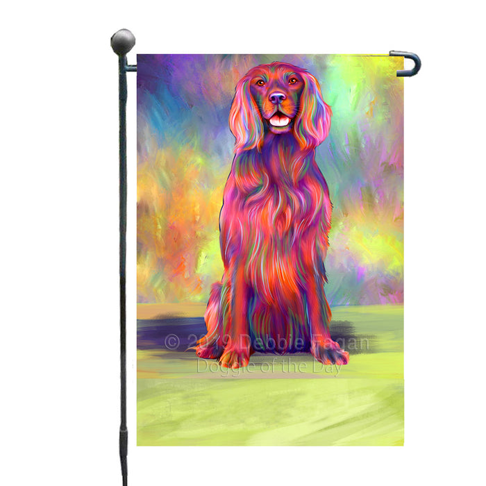 Personalized Paradise Wave Irish Red Setter Dog Custom Garden Flags GFLG-DOTD-A60048