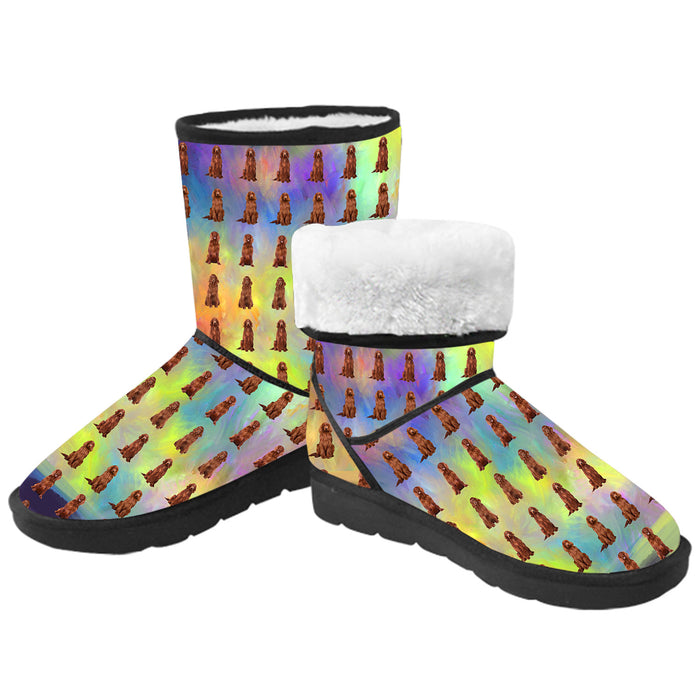 Paradise Wave Irish Red Setter Dogs Men's Snow Boots