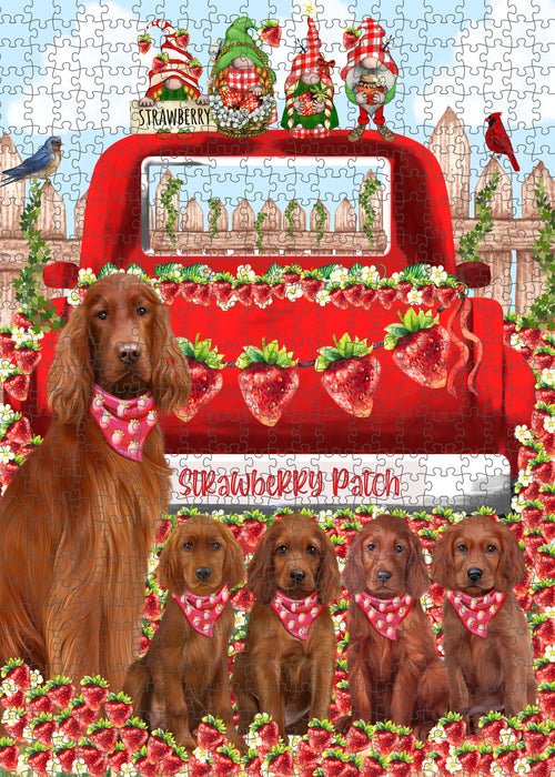 Irish Setter Jigsaw Puzzle, Interlocking Puzzles Games for Adult, Explore a Variety of Designs, Personalized, Custom, Gift for Pet and Dog Lovers