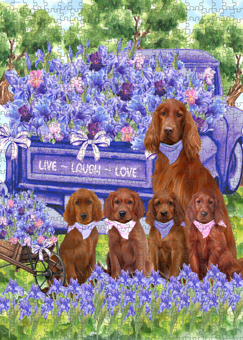 Irish Setter Jigsaw Puzzle, Interlocking Puzzles Games for Adult, Explore a Variety of Designs, Personalized, Custom, Gift for Pet and Dog Lovers