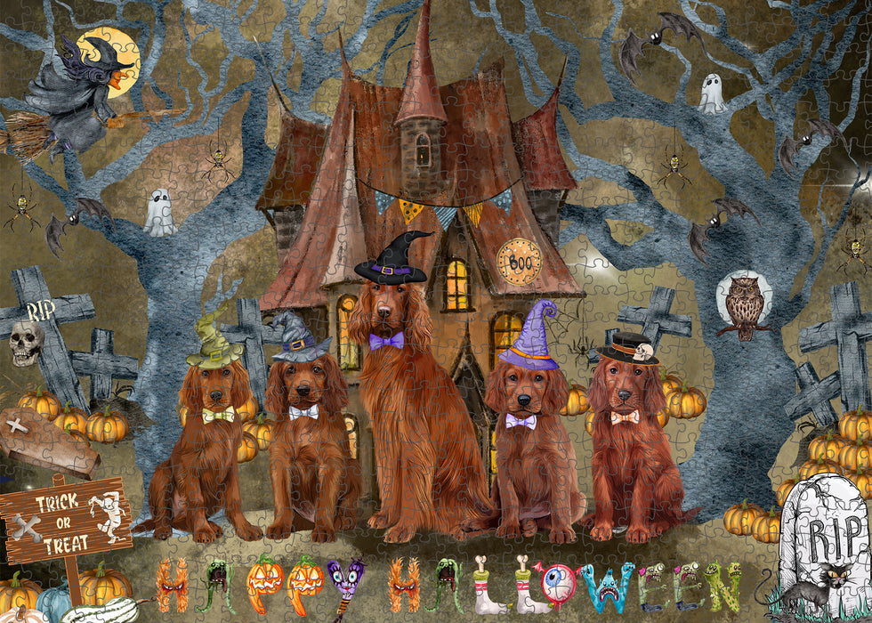 Irish Setter Jigsaw Puzzle: Interlocking Puzzles Games for Adult, Explore a Variety of Custom Designs, Personalized, Pet and Dog Lovers Gift