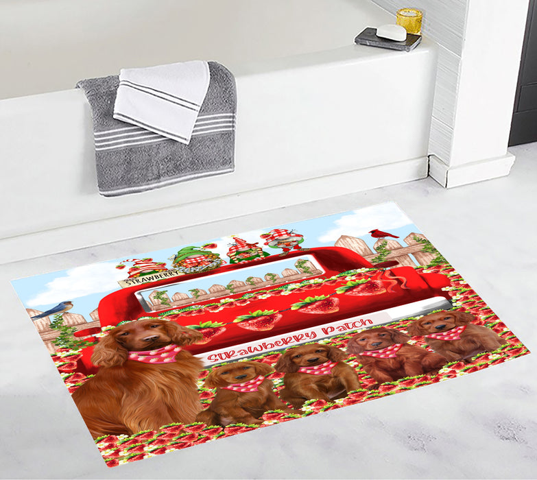 Irish Setter Anti-Slip Bath Mat, Explore a Variety of Designs, Soft and Absorbent Bathroom Rug Mats, Personalized, Custom, Dog and Pet Lovers Gift