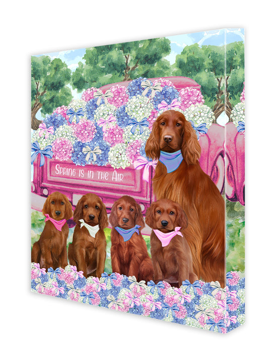 Irish Setter Canvas: Explore a Variety of Designs, Personalized, Digital Art Wall Painting, Custom, Ready to Hang Room Decor, Dog Gift for Pet Lovers