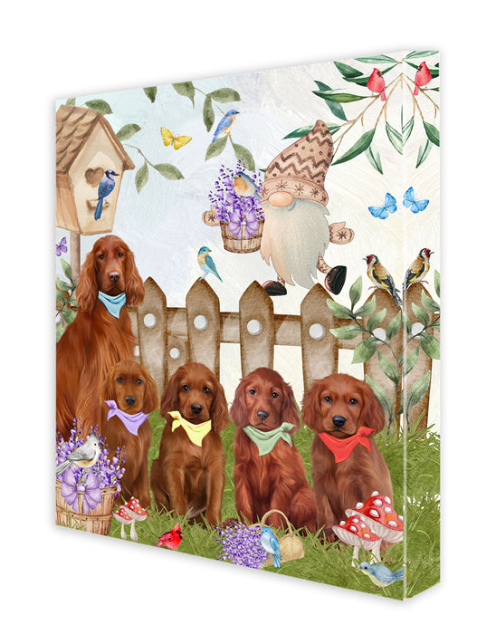 Irish Setter Canvas: Explore a Variety of Designs, Custom, Personalized, Digital Art Wall Painting, Ready to Hang Room Decor, Gift for Dog and Pet Lovers