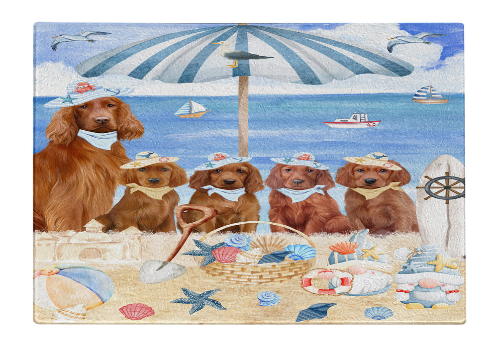Irish Setter Tempered Glass Cutting Board: Explore a Variety of Custom Designs, Personalized, Scratch and Stain Resistant Boards for Kitchen, Gift for Dog and Pet Lovers