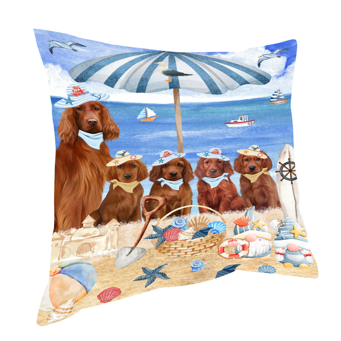 Irish Setter Pillow: Explore a Variety of Designs, Custom, Personalized, Throw Pillows Cushion for Sofa Couch Bed, Gift for Dog and Pet Lovers