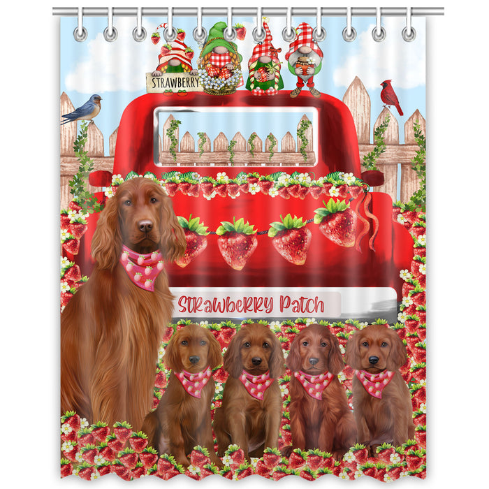 Irish Setter Shower Curtain: Explore a Variety of Designs, Personalized, Custom, Waterproof Bathtub Curtains for Bathroom Decor with Hooks, Pet Gift for Dog Lovers