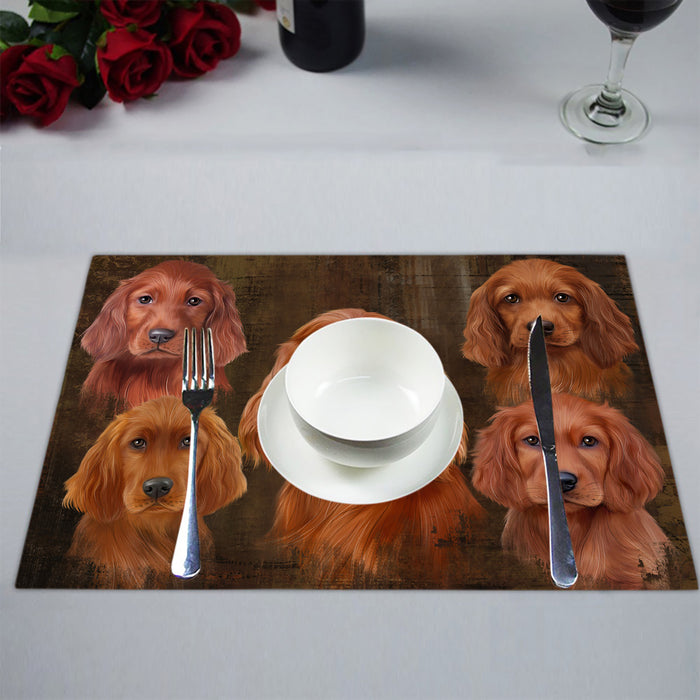 Rustic Irish Red Setter Dogs Placemat
