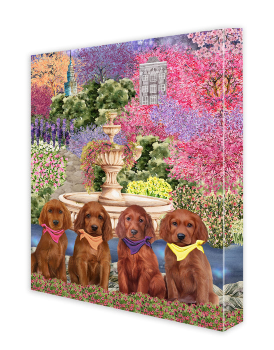 Irish Setter Wall Art Canvas, Explore a Variety of Designs, Personalized Digital Painting, Custom, Ready to Hang Room Decor, Gift for Dog and Pet Lovers