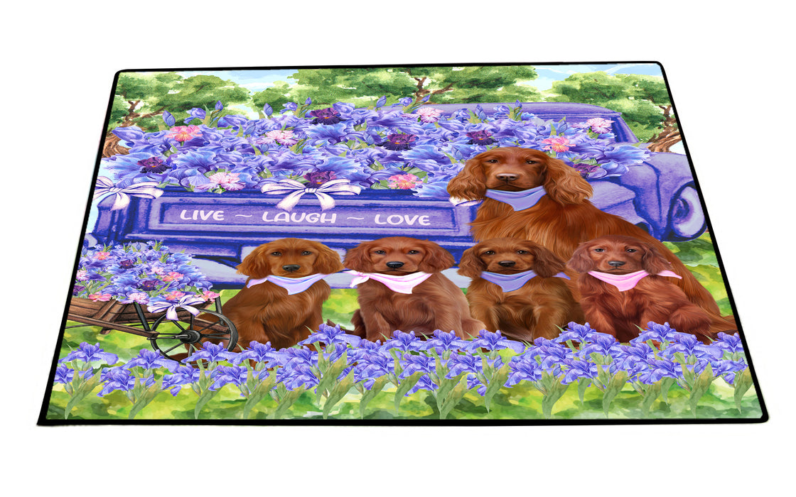 Irish Setter Floor Mat and Door Mats, Explore a Variety of Designs, Personalized, Anti-Slip Welcome Mat for Outdoor and Indoor, Custom Gift for Dog Lovers