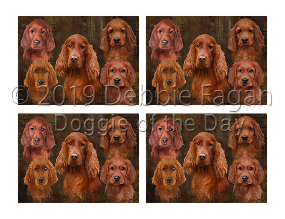 Rustic Irish Red Setter Dogs Placemat