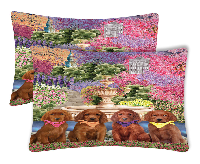 Irish Setter Pillow Case: Explore a Variety of Custom Designs, Personalized, Soft and Cozy Pillowcases Set of 2, Gift for Pet and Dog Lovers