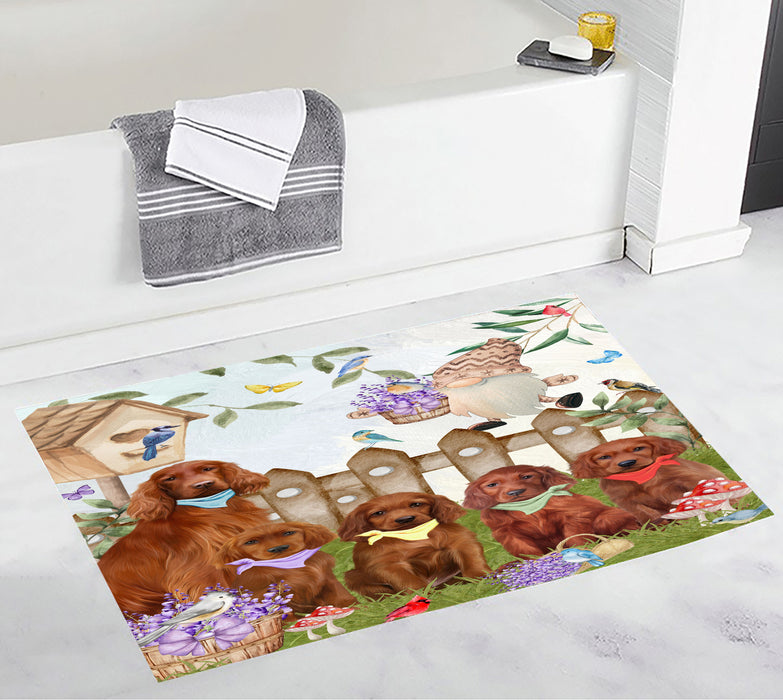 Irish Setter Bath Mat: Explore a Variety of Designs, Custom, Personalized, Non-Slip Bathroom Floor Rug Mats, Gift for Dog and Pet Lovers