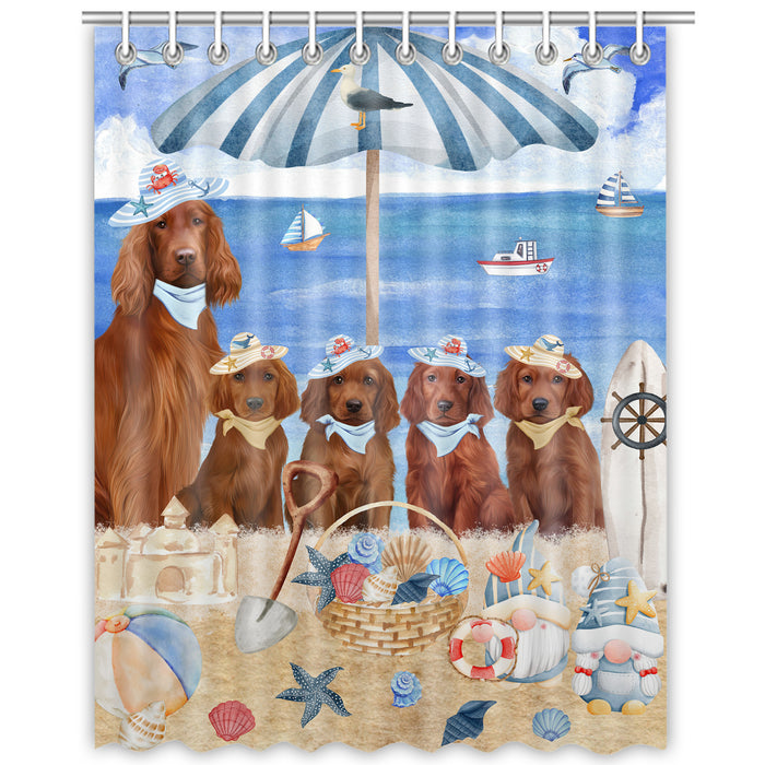 Irish Setter Shower Curtain: Explore a Variety of Designs, Halloween Bathtub Curtains for Bathroom with Hooks, Personalized, Custom, Gift for Pet and Dog Lovers
