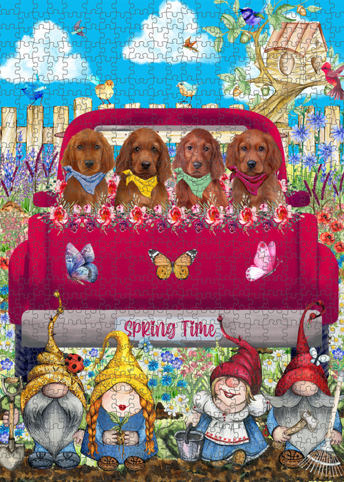 Irish Setter Jigsaw Puzzle for Adult, Explore a Variety of Designs, Interlocking Puzzles Games, Custom and Personalized, Gift for Dog and Pet Lovers