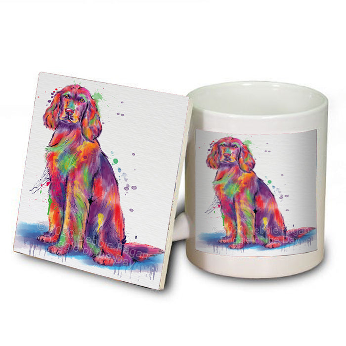 Watercolor Irish Red Setter Dog Coasters Set of 4 CSTA57660