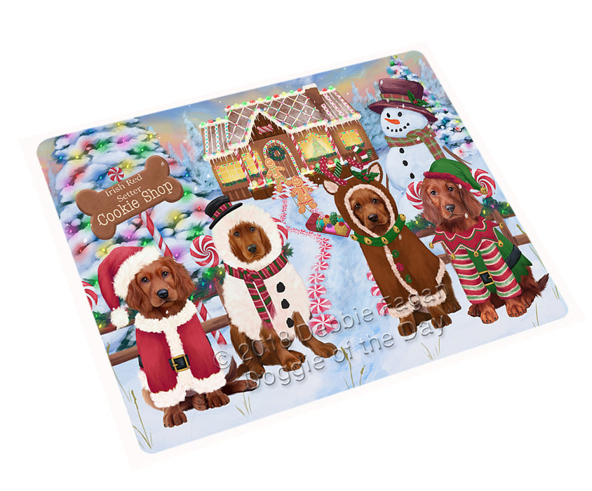 Holiday Gingerbread Cookie Shop Irish Red Setters Dog Large Refrigerator / Dishwasher Magnet RMAG100710