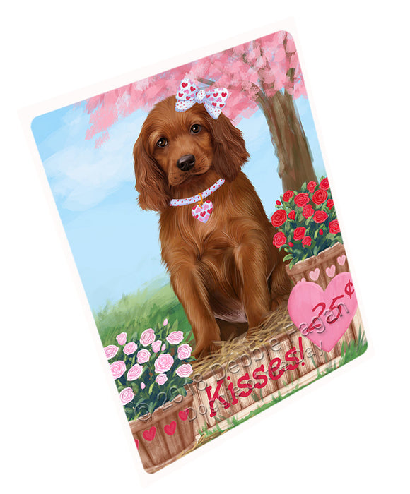 Rosie 25 Cent Kisses Irish Red Setter Dog Large Refrigerator / Dishwasher Magnet RMAG97608