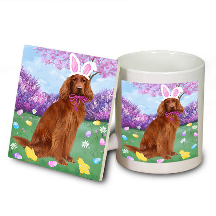 Easter Holiday Irish Red Setter Dog Mug and Coaster Set MUC56902