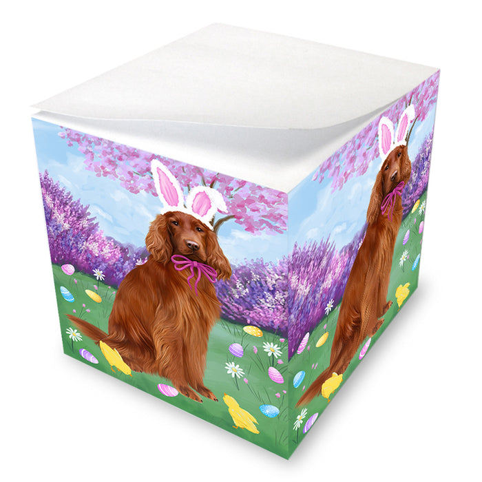 Easter Holiday Irish Red Setter Dog Note Cube NOC55027