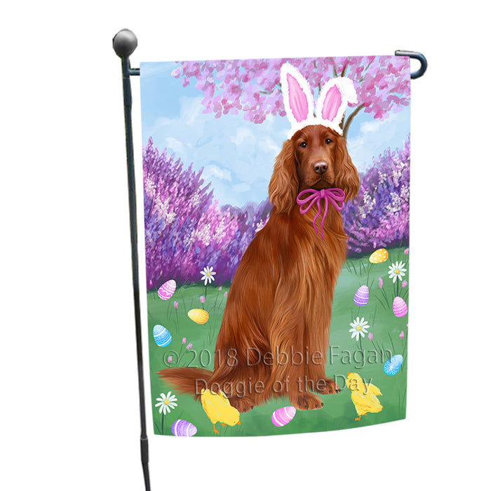 Easter Holiday Irish Red Setter Dog Garden Flag GFLG57567