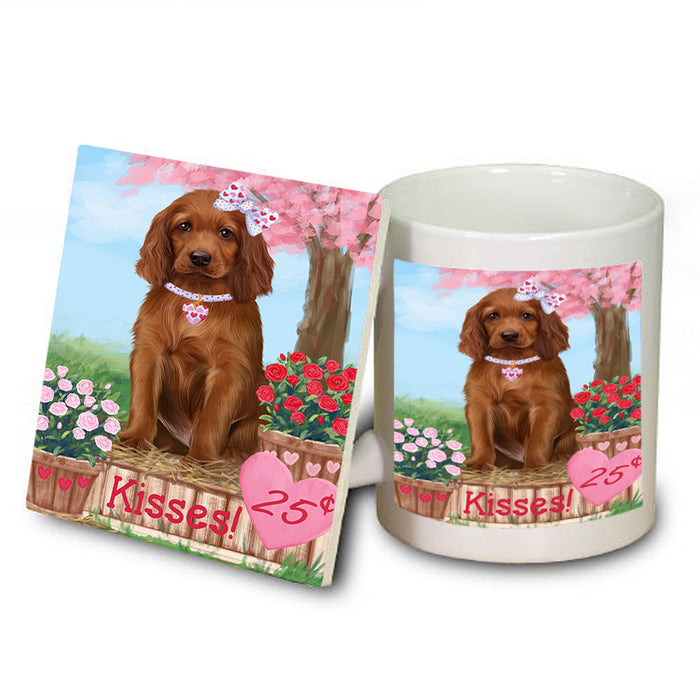Rosie 25 Cent Kisses Irish Red Setter Dog Mug and Coaster Set MUC55882