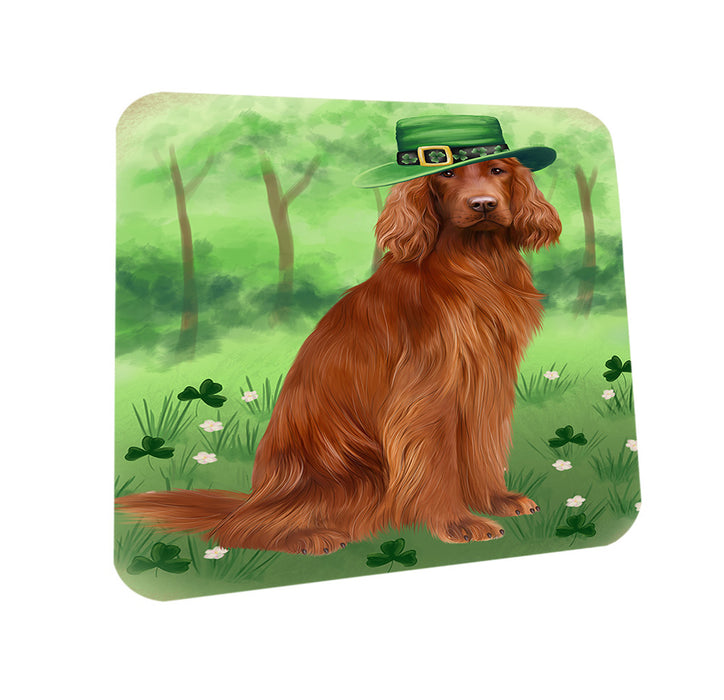 St. Patricks Day Irish Portrait Irish Red Setter Dog Coasters Set of 4 CST56972