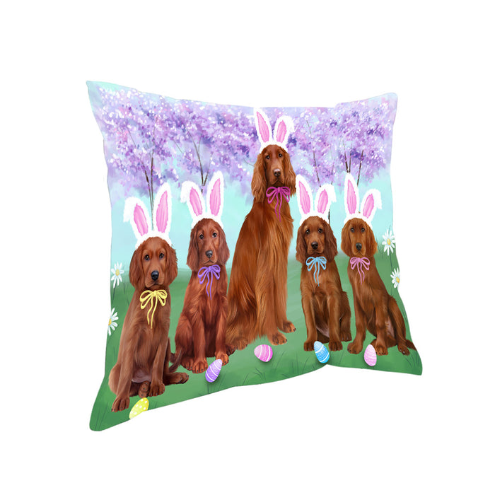 Easter Holiday Irish Red Setters Dog Pillow PIL82052