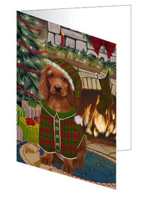 The Stocking was Hung Australian Cattle Dog Handmade Artwork Assorted Pets Greeting Cards and Note Cards with Envelopes for All Occasions and Holiday Seasons GCD70037