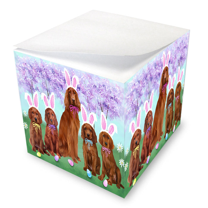 Easter Holiday Irish Red Setters Dog Note Cube NOC55028
