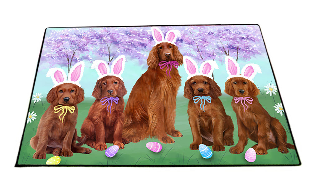 Easter Holiday Irish Red Setters Dog Floormat FLMS53766