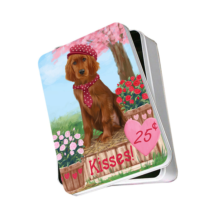 Rosie 25 Cent Kisses Irish Red Setter Dog Photo Storage Tin PITN55834