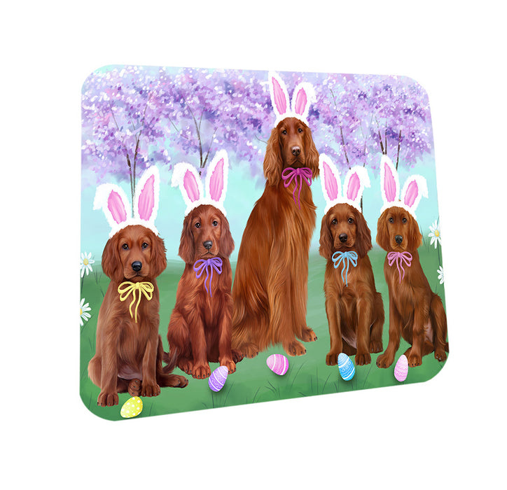 Easter Holiday Irish Red Setters Dog Coasters Set of 4 CST56869